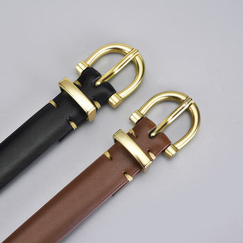 Határokon átnyúló új bőr női öv dekoratív farmer csattal ellátott öv édes, mindenhez illő stílusú egyszerű nadrágöv