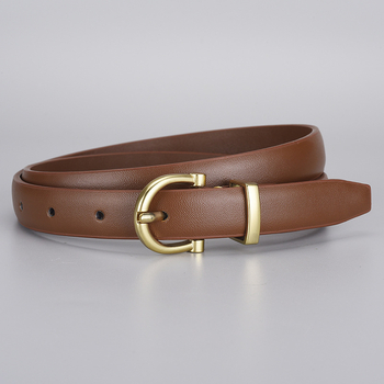 Határokon átnyúló új bőr női öv dekoratív farmer csattal ellátott öv édes, mindenhez illő stílusú egyszerű nadrágöv