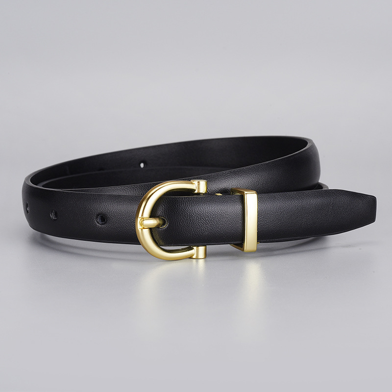 Határokon átnyúló új bőr női öv dekoratív farmer csattal ellátott öv édes, mindenhez illő stílusú egyszerű nadrágöv