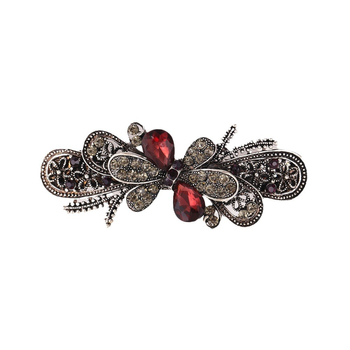 Plaukų segtukas, viršutinis segtukas, korėjietiško stiliaus plaukų aksesuarai, elegantiškas cirkonio spyruoklinis segtukas, mažas, pusės segtuko suaugusiųjų galvos apdangalas, drugelis, moteriškas