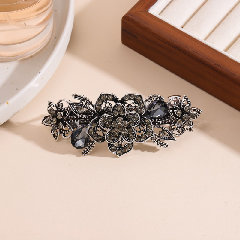 Plaukų segtukas, viršutinis segtukas, korėjietiško stiliaus plaukų aksesuarai, elegantiškas cirkonio spyruoklinis segtukas, mažas, pusės segtuko suaugusiųjų galvos apdangalas, drugelis, moteriškas