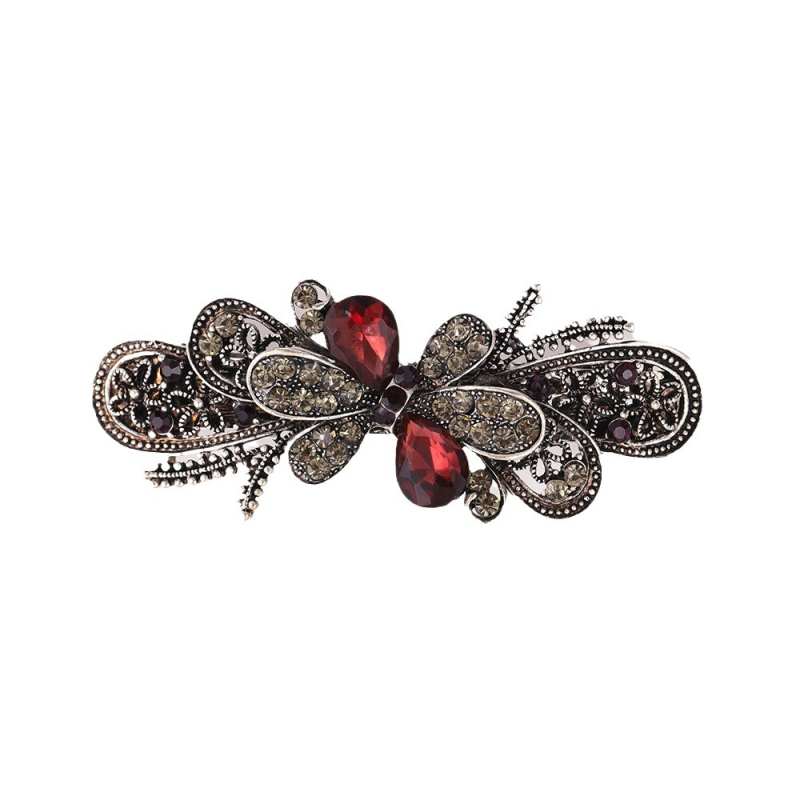 Plaukų segtukas, viršutinis segtukas, korėjietiško stiliaus plaukų aksesuarai, elegantiškas cirkonio spyruoklinis segtukas, mažas, pusės segtuko suaugusiųjų galvos apdangalas, drugelis, moteriškas