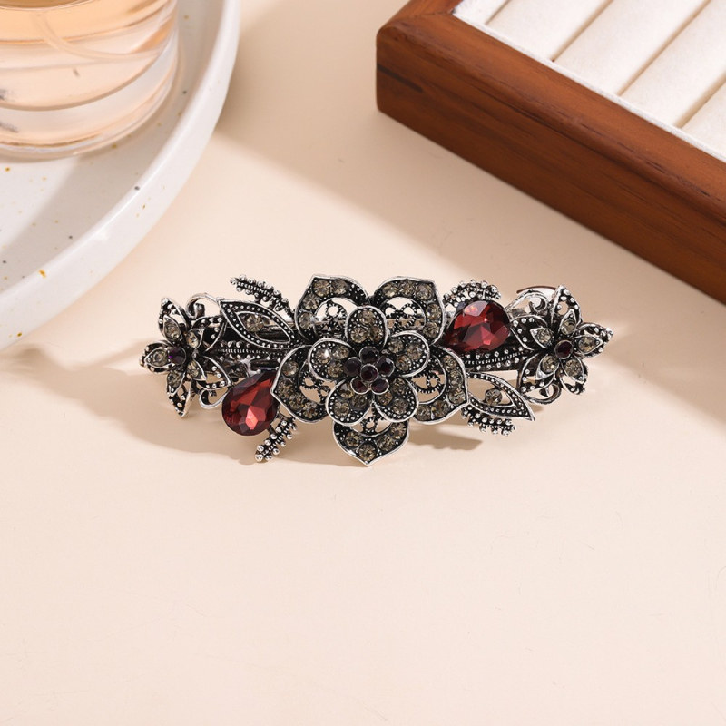 Plaukų segtukas, viršutinis segtukas, korėjietiško stiliaus plaukų aksesuarai, elegantiškas cirkonio spyruoklinis segtukas, mažas, pusės segtuko suaugusiųjų galvos apdangalas, drugelis, moteriškas