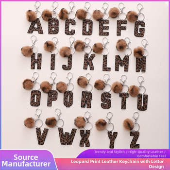 Western farmer leopárd olajos szélű bőr kulcstartó autó medál szőrmegolyó kiegészítők határokon átnyúló Amazon
