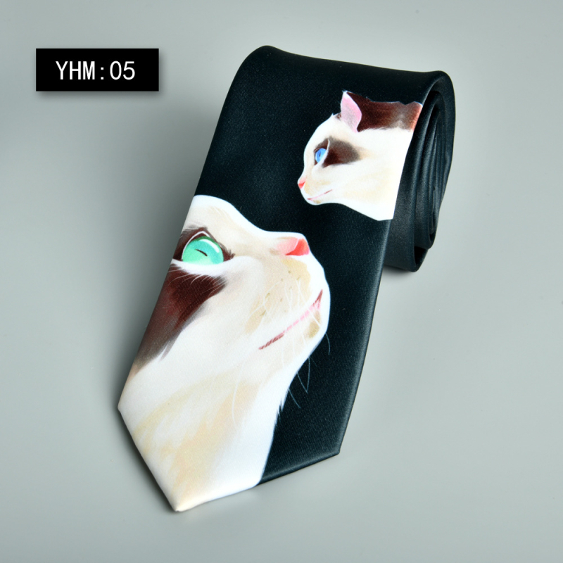 Euroopa ja Ameerika moodne vabaaja retro isikupärastatud lipsuga trükitud mustvalge meeste pidulik rõivas äriklientidele Shaoxing Shengzhou uus 8cm