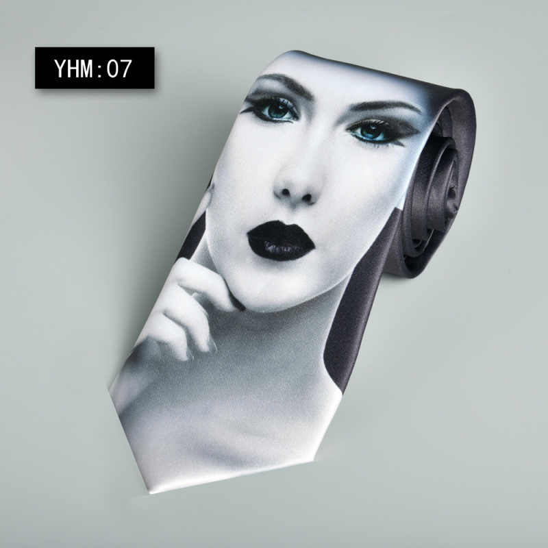 Euroopa ja Ameerika moodne vabaaja retro isikupärastatud lipsuga trükitud mustvalge meeste pidulik rõivas äriklientidele Shaoxing Shengzhou uus 8cm