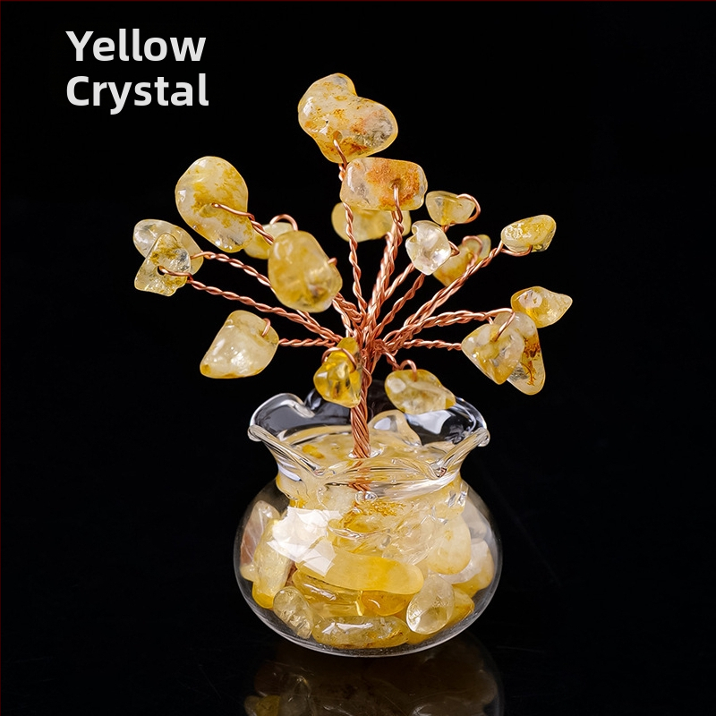 Természetes kristály kavics vagyonfa ametiszt vagyonfa kreatív asztali dekoráció autó életfa díszek