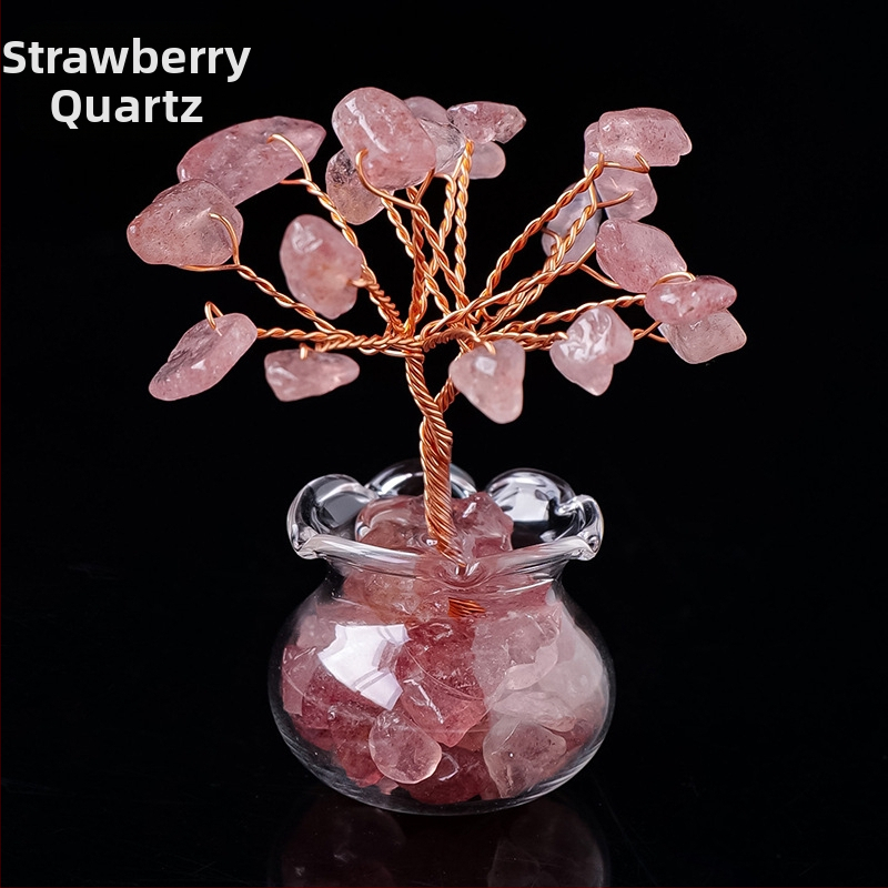 Természetes kristály kavics vagyonfa ametiszt vagyonfa kreatív asztali dekoráció autó életfa díszek