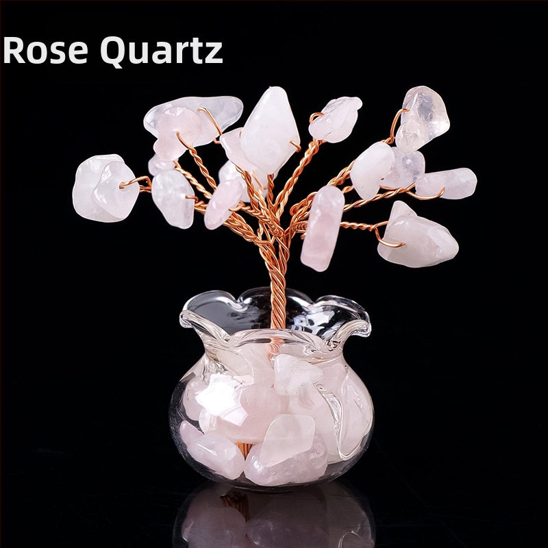 Természetes kristály kavics vagyonfa ametiszt vagyonfa kreatív asztali dekoráció autó életfa díszek