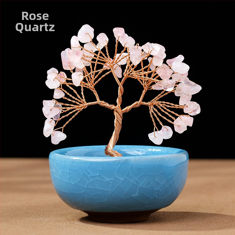 Természetes kristály kavics vagyonfa ametiszt vagyonfa kreatív asztali dekoráció autó életfa díszek