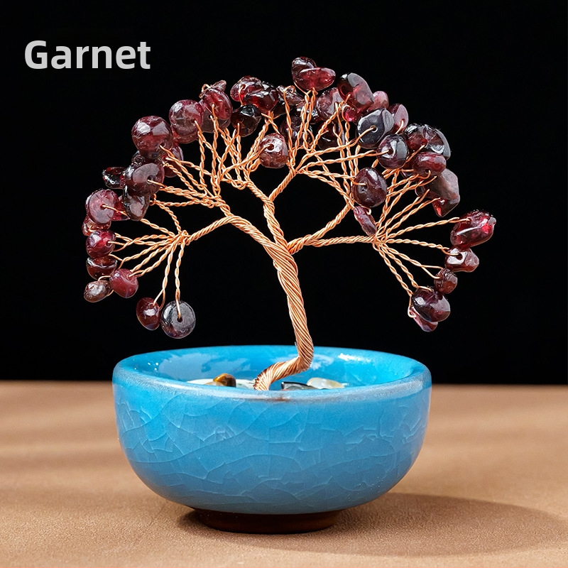 Természetes kristály kavics vagyonfa ametiszt vagyonfa kreatív asztali dekoráció autó életfa díszek