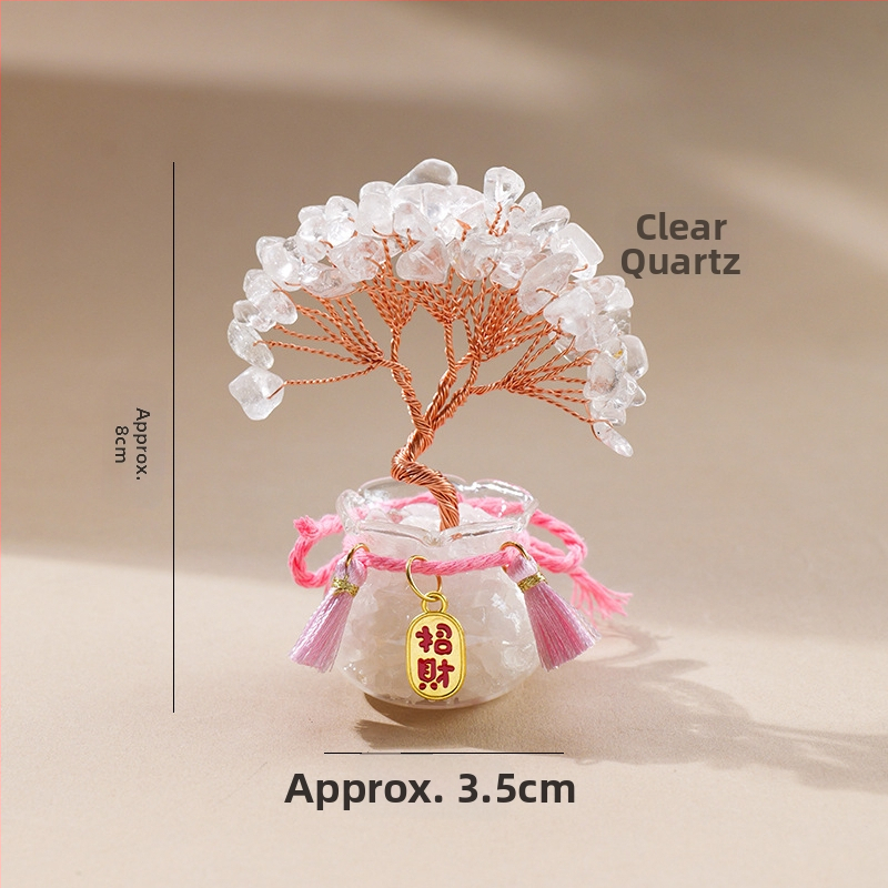 Természetes kristály kavics vagyonfa ametiszt vagyonfa kreatív asztali dekoráció autó életfa díszek