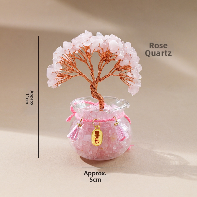 Természetes kristály kavics vagyonfa ametiszt vagyonfa kreatív asztali dekoráció autó életfa díszek