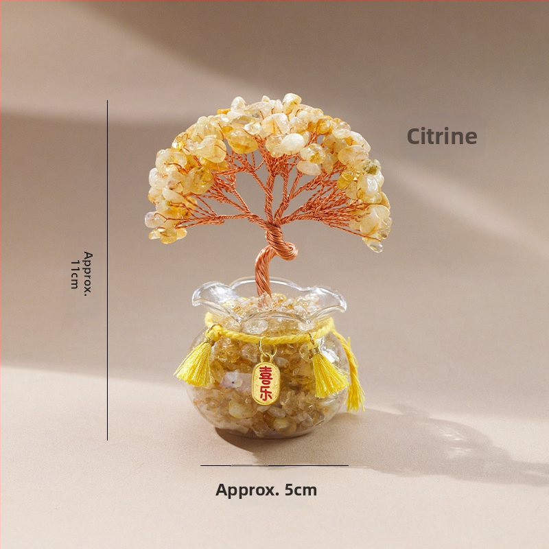 Természetes kristály kavics vagyonfa ametiszt vagyonfa kreatív asztali dekoráció autó életfa díszek
