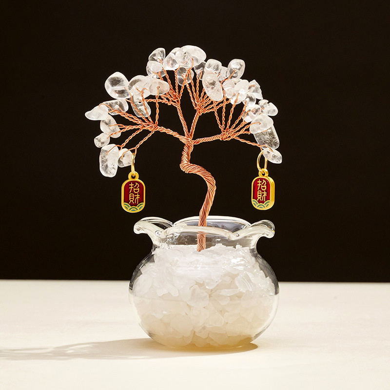 Természetes kristály kavics vagyonfa ametiszt vagyonfa kreatív asztali dekoráció autó életfa díszek