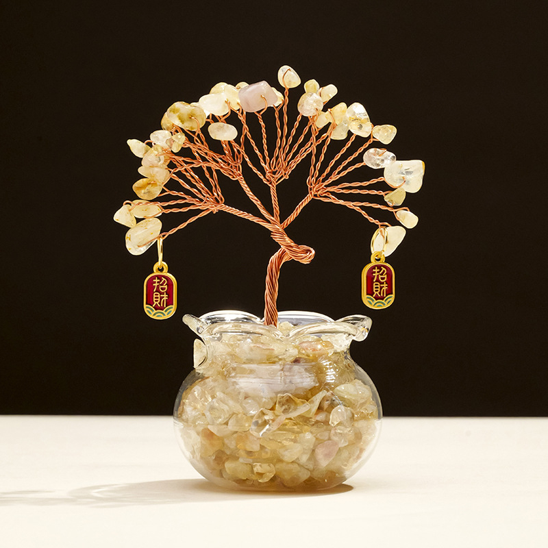 Természetes kristály kavics vagyonfa ametiszt vagyonfa kreatív asztali dekoráció autó életfa díszek