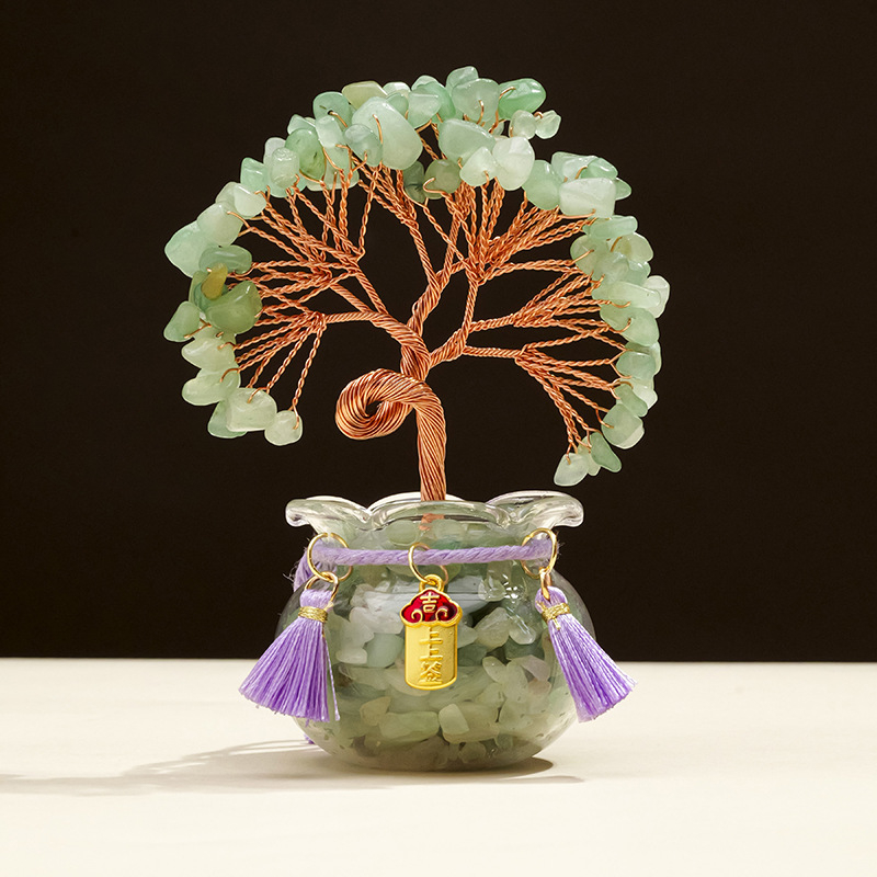 Természetes kristály kavics vagyonfa ametiszt vagyonfa kreatív asztali dekoráció autó életfa díszek