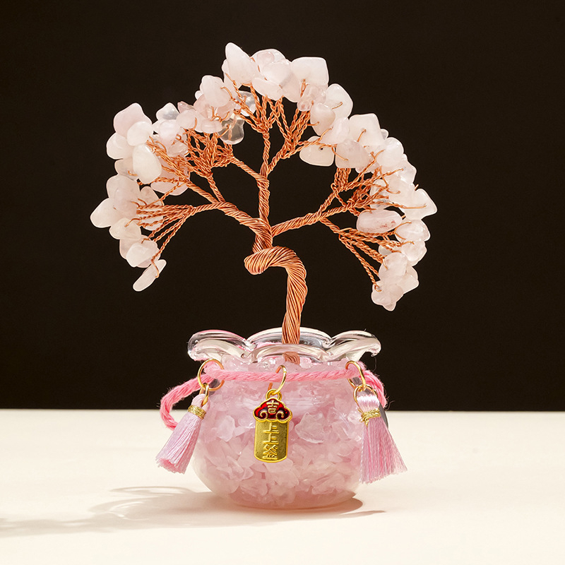 Természetes kristály kavics vagyonfa ametiszt vagyonfa kreatív asztali dekoráció autó életfa díszek