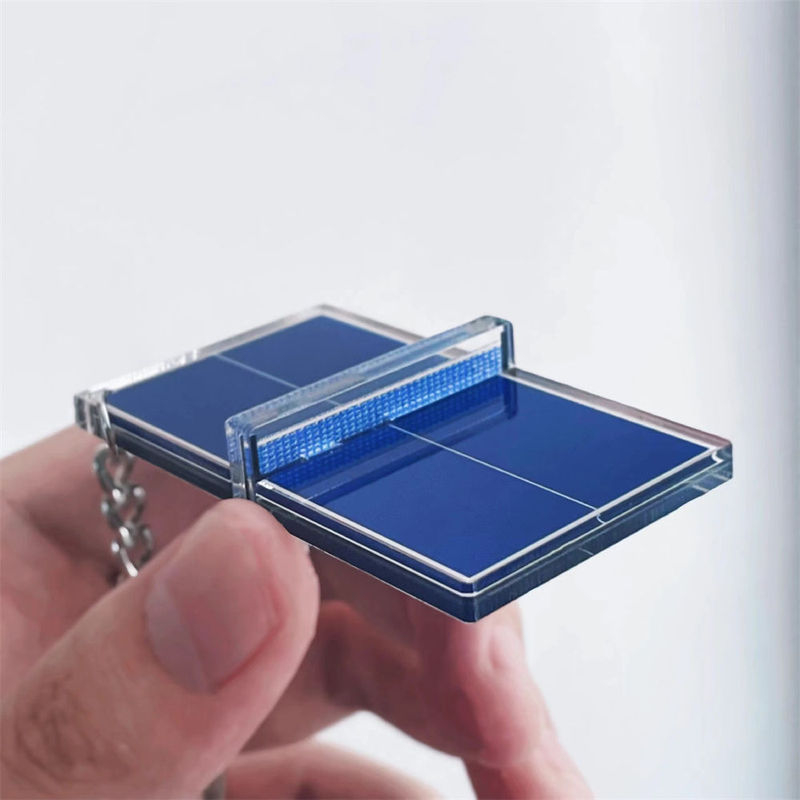 Asztalitenisz asztal háromdimenziós iskolatáska függő díszek tollaslabda pálya kulcstartó táska medál mini tenisz sport medál