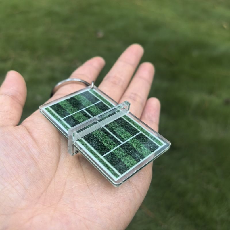 Asztalitenisz asztal háromdimenziós iskolatáska függő díszek tollaslabda pálya kulcstartó táska medál mini tenisz sport medál