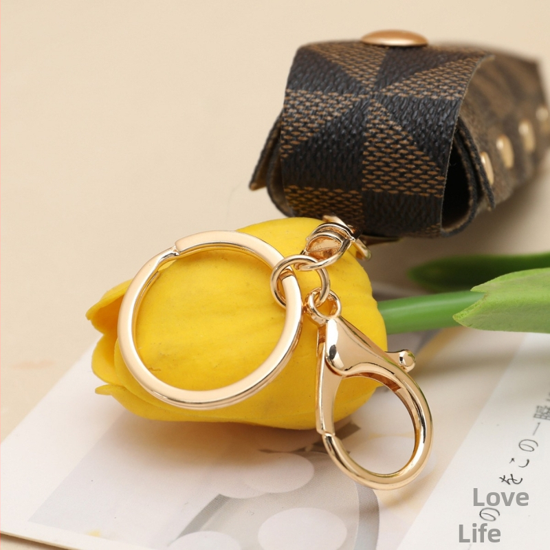 Направи си сам креативен печат PU кожа малка чанта ключодържател пискюл преносим мини съхранение червило малка чанта висулка на едро