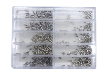 Laikrodžių atsarginės dalys, plieniniai laikrodžių varžtai, korpuso varžtai, laikrodžių galinio dangtelio varžtai, akinių rėmelio maži varžtai