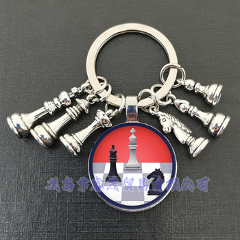 Βασίλισσα Άλογο και Άλογο Ελέφαντας Στρατιώτης Μπρελόκ Σκάκι μενταγιόν Time Gem Κοσμήματα Δώρο Μπρελόκ