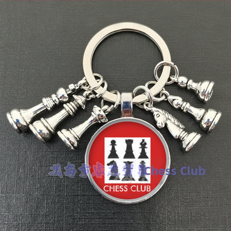 Királynő ló és ló elefánt katona sakk medál kulcstartó idő drágakő ékszer ajándék kulcstartó