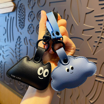 Bőr fekete macska kis medál kulcstartó gyönyörű kreatív férfi és női táska kulcstartó medál medál medál