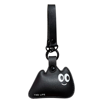 Δερμάτινο μαύρο μικρό κρεμαστό μπρελόκ γάτας, εξαιρετική δημιουργική ανδρική και γυναικεία τσάντα, μπρελόκ, κρεμαστό κόσμημα