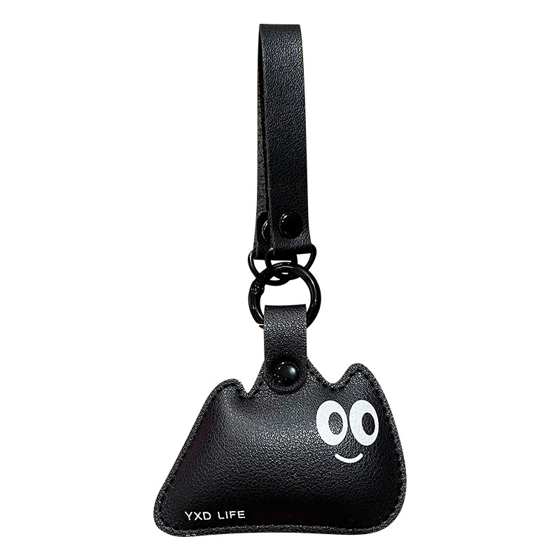 Bőr fekete macska kis medál kulcstartó gyönyörű kreatív férfi és női táska kulcstartó medál medál medál