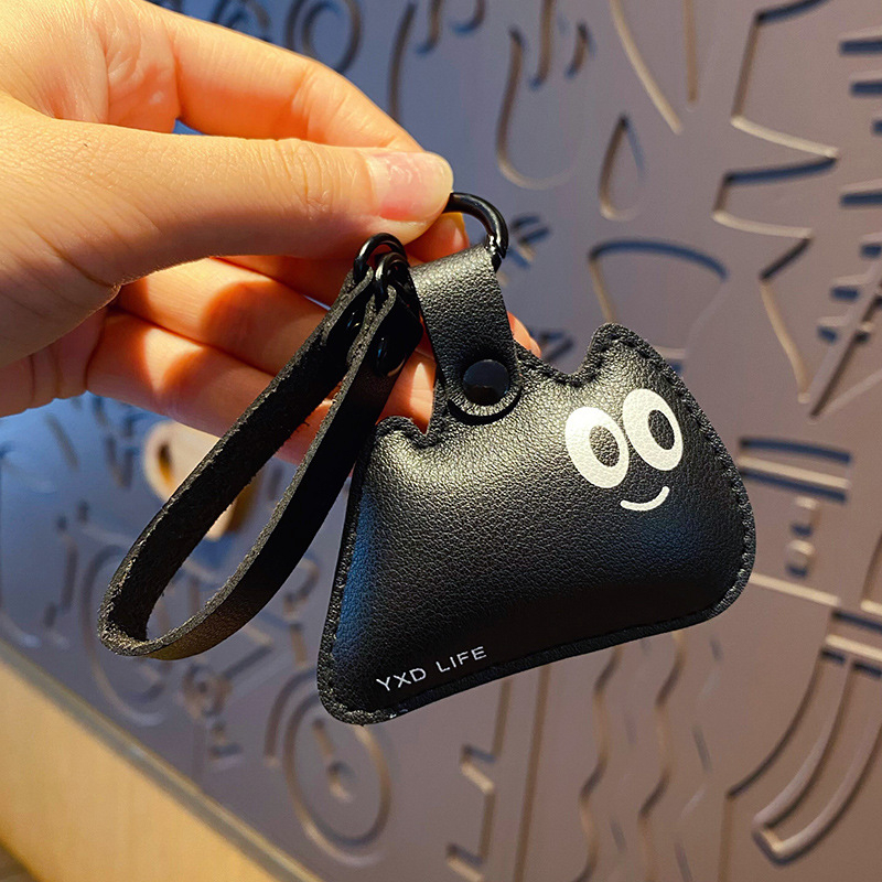 Bőr fekete macska kis medál kulcstartó gyönyörű kreatív férfi és női táska kulcstartó medál medál medál