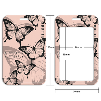 Κορδόνι κινητού τηλεφώνου πεταλούδας Άδεια εργασίας μάρκας κρεμαστό κορδέλα κάρτα μαθητή γεύματος λεωφορείο σκληρή κάρτα