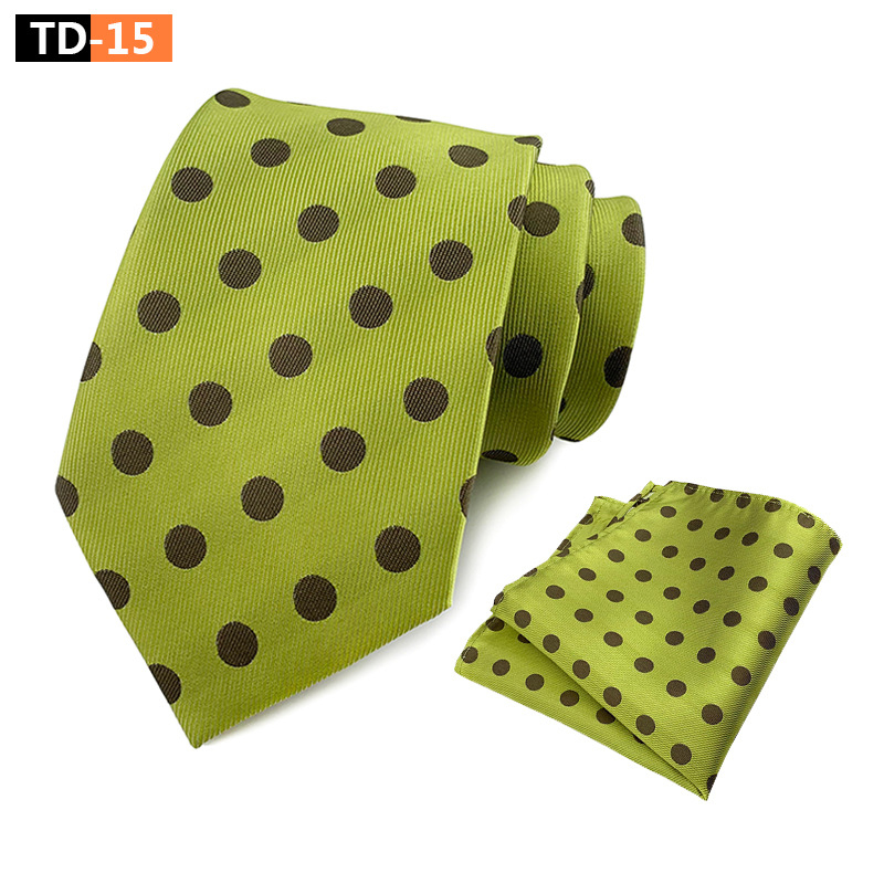 Gyárilag Készlet Közvetlen Beszerzési Szett Pöttyös Elegáns Férfi Öltönynyakolós Zsebes Sál Szett