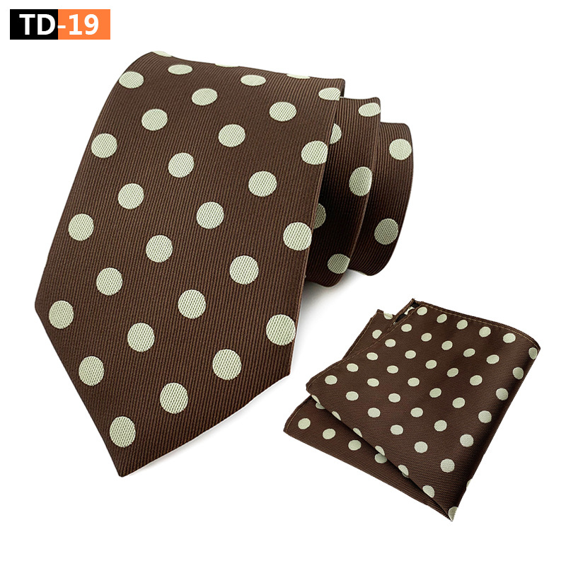 Gyárilag Készlet Közvetlen Beszerzési Szett Pöttyös Elegáns Férfi Öltönynyakolós Zsebes Sál Szett