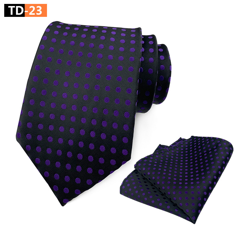 Gyárilag Készlet Közvetlen Beszerzési Szett Pöttyös Elegáns Férfi Öltönynyakolós Zsebes Sál Szett