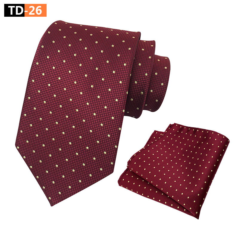 Gyárilag Készlet Közvetlen Beszerzési Szett Pöttyös Elegáns Férfi Öltönynyakolós Zsebes Sál Szett