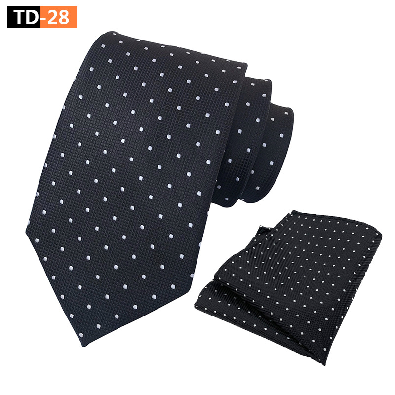 Gyárilag Készlet Közvetlen Beszerzési Szett Pöttyös Elegáns Férfi Öltönynyakolós Zsebes Sál Szett