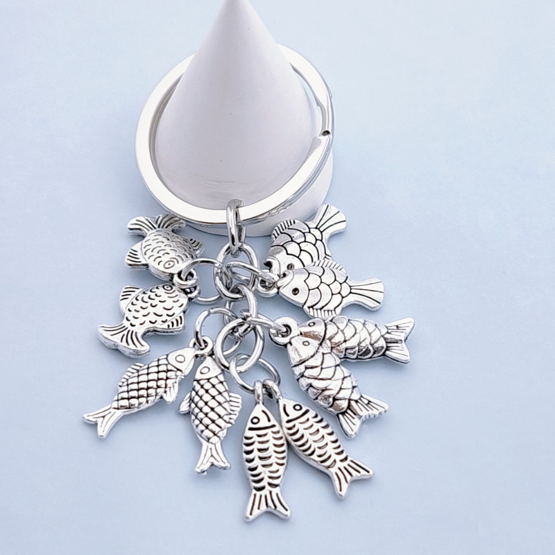 Divatos barkács kiegészítők horgászat hal fogása kreatív kulcstartó hátizsák medál apák napi ajándék