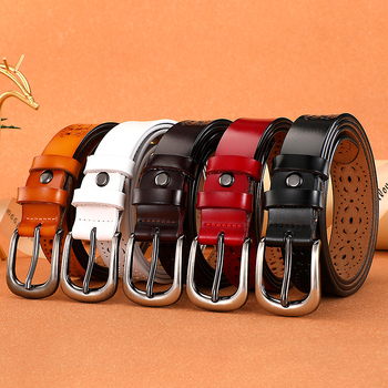 Retro öv, vékony öv, női valódi bőr tűs csattal, deréklánc, dekoratív kültéri öv, koreai stílusú, hétköznapi bőráruk