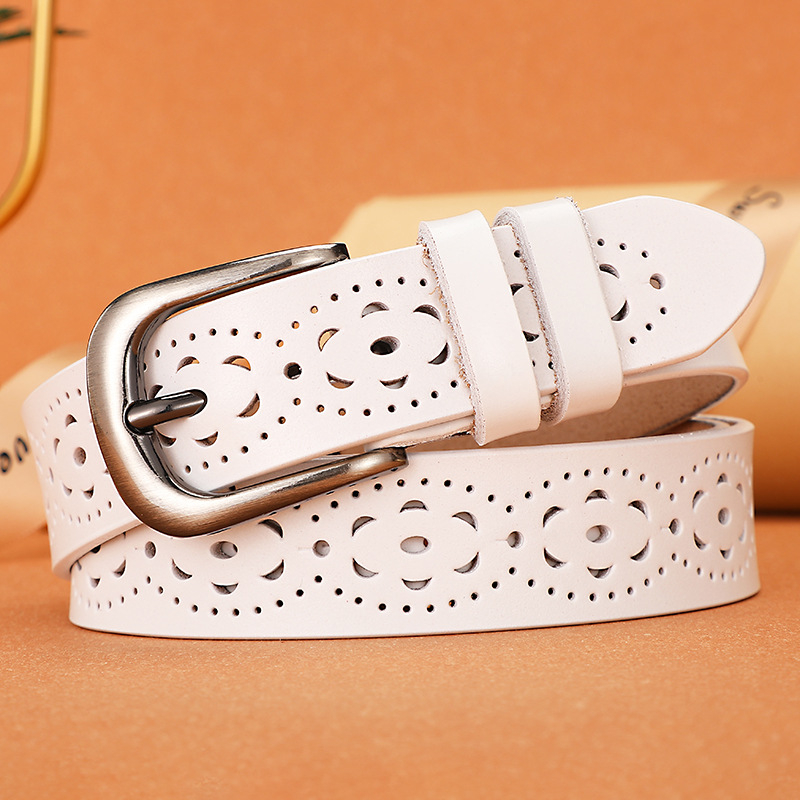 Retro öv, vékony öv, női valódi bőr tűs csattal, deréklánc, dekoratív kültéri öv, koreai stílusú, hétköznapi bőráruk
