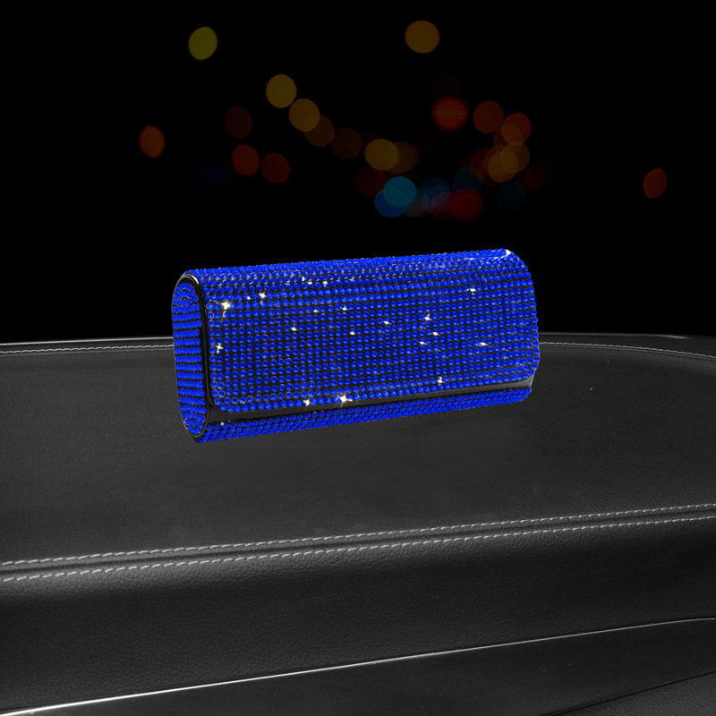 Piiriülene auto päikesesirmi hoiustusprillikott autoprillide hoidikule, auto teemantidega kaetud päikeseprillide kott, prilliklamber