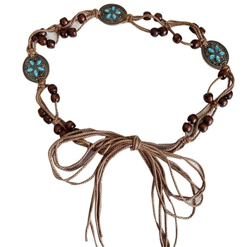 Γυναικεία υφασμένη ζώνη, καλοκαιρινή, νέα ρετρό, έθνικ στυλ, σχοινί μέσης, όλα τα χρώματα, υψηλής ποιότητας, διακοσμητική αλυσίδα μέσης με φούστα