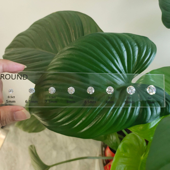 Νέα Bare Stone κοστούμι Μέγεθος Σύγκριση Σχήματος Σχήμα Ευρώπη και Αμερική Στρογγυλό Gem Zircon κοστούμι Κοσμήματα Moissanite