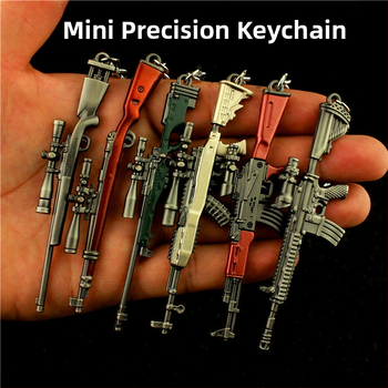 Jedi Escape AWM 98k M24 SKS Serpenyő M416 AKM Ötvözet Kulcstartó Modell