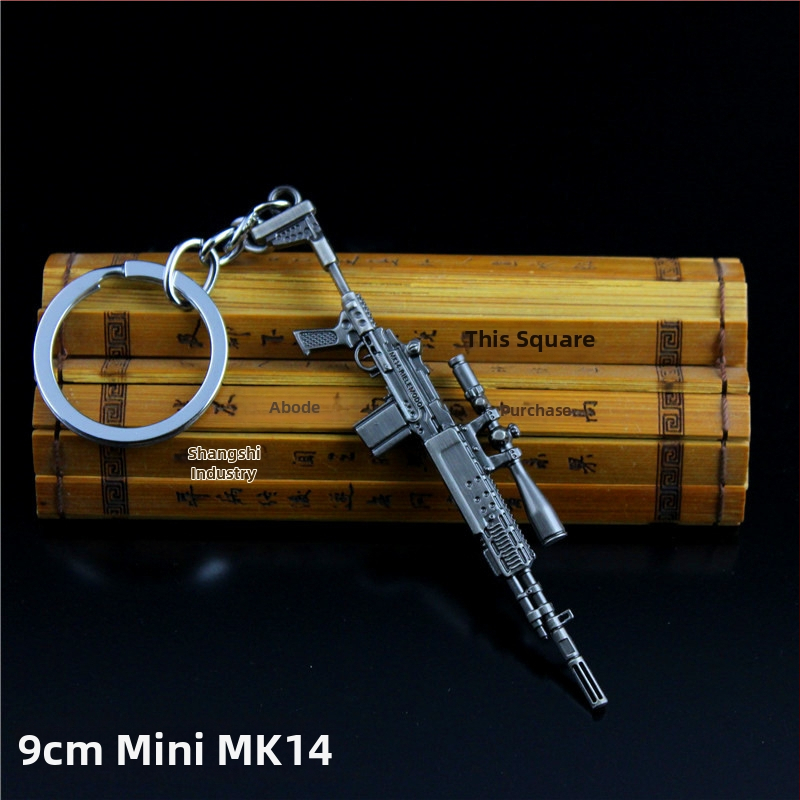 Jedi Escape AWM 98k M24 SKS Serpenyő M416 AKM Ötvözet Kulcstartó Modell