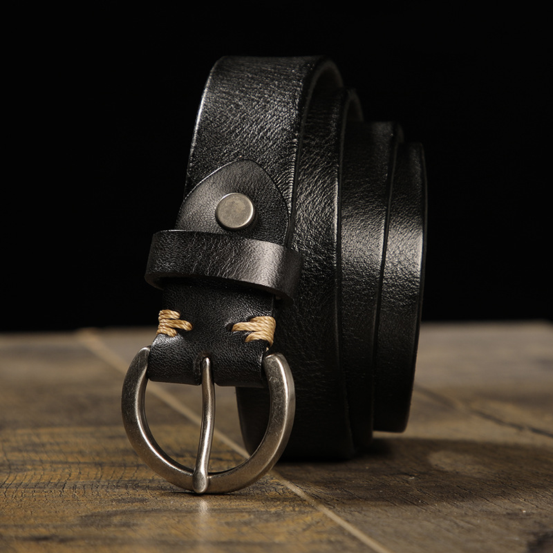 Kézzel készített retró női ezüst színű, kerek orrú farmernadrág, mindenhez illő övvel