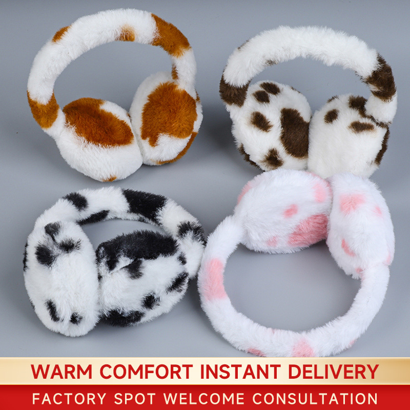 Téli fagyálló fültok, kiváló minőségű, aranyos, plüss, összecsukható, téli fülvédő, vastagított, meleg fülpárnák nőknek