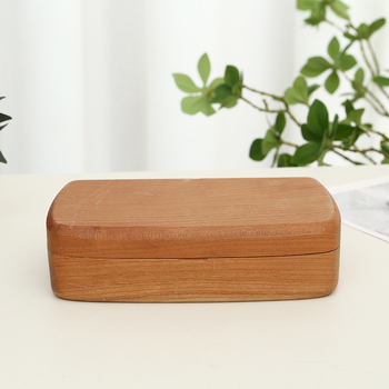 Tömörfa ékszerdoboz Retro hordozható gyűrű nyaklánc tároló doboz Ékszergyűjtő doboz Fa felhajtható ékszertároló doboz