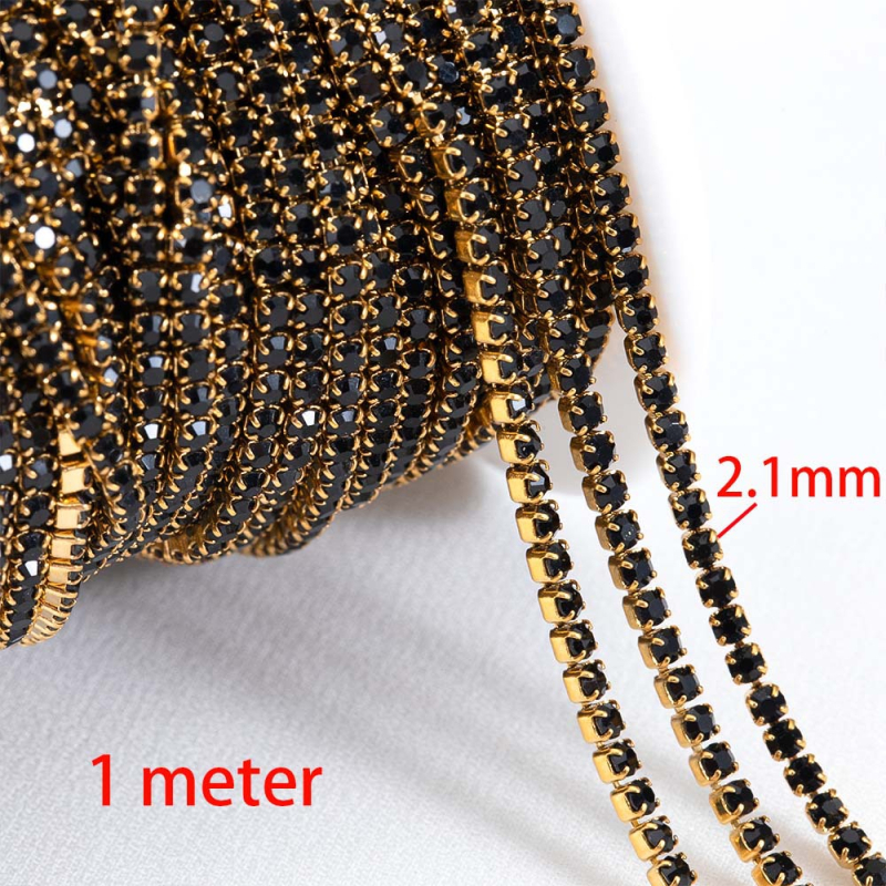 Bohém vegyes színű négyzet alakú gyöngylánc rozsdamentes acél kristály négyzet alakú gyöngygömb lánc DIY nyaklánc karkötő ékszer kiegészítők